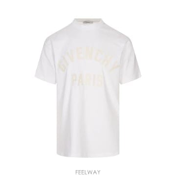 26SS 지방시 맥시 로고 코튼 티셔츠 BM71NK3YRS 100 WHITE