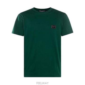 Dolce&Gabbana 26SS ��ü�ذ��ٳ� �ΰ� ��ư Ƽ���� G8PT1T G7F2IV0340 GREEN26SS ��ü�ذ��ٳ� �ΰ� ��ư Ƽ���� G8PT1T G7F2IV0340 G