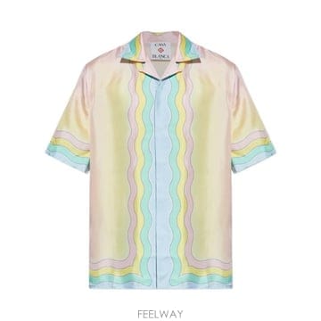 26SS 카사블랑카 반팔 셔츠 MSP26SH00303 SILKTWILL MultiColour