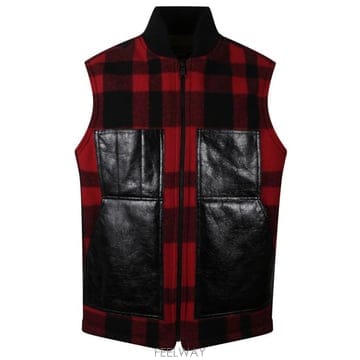 25FW 와타나베 준야 니트 베스트 WPV001051 1RED MULTICOLOR