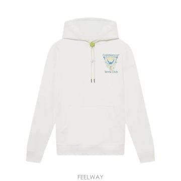 26SS 카사블랑카 후드 티셔츠 MSP26JTP29201 WHITELOOPBACK White