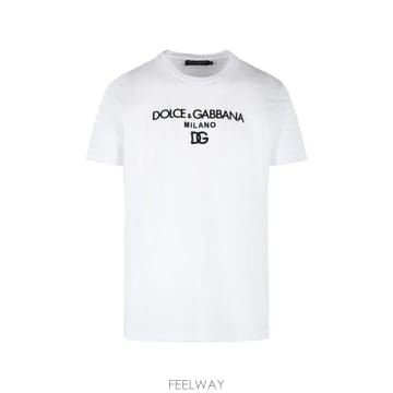 26SS 돌체앤가바나 DG 엠브로이더리 코튼 티셔츠 G8PD7Z G7P0HW0800 WHITE