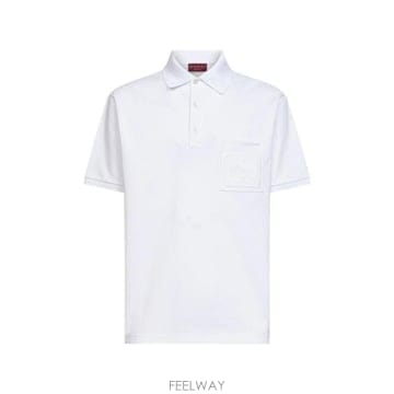 26SS 구찌 자수 코튼 피케 폴로 셔츠 854633 XJHOH9051 White
