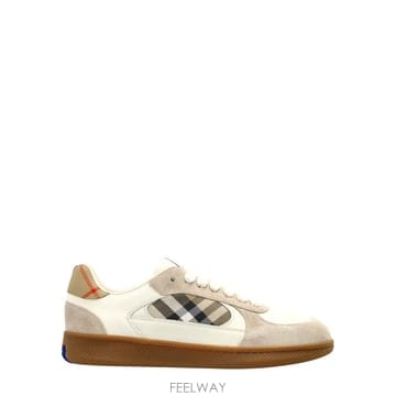 26FW 버버리 테라스 레더 앤 스웨이드 체크 스니커즈 8127510 B5220 BEIGE