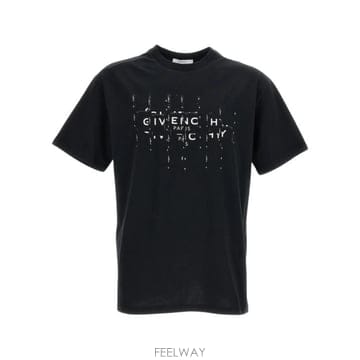 26FW 지방시 반팔 티셔츠 BM71NK3YU9 001 BLACK