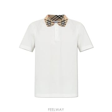 26FW 버버리 폴로 티셔츠 8126966 B7078 WHITE
