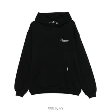 26FW 리프레젠트 후드 티셔츠 OCM41200 001 BLACK