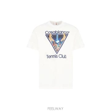 26FW 카사블랑카 반팔 티셔츠 MAW26JTS00108 BRIGHTWHITEJERSEY