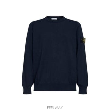 26SS 스톤 아일랜드 소프트 오가닉 코튼 스몰 롤 디테일 크루넥 스웨터 L1S155100053S00B2 V