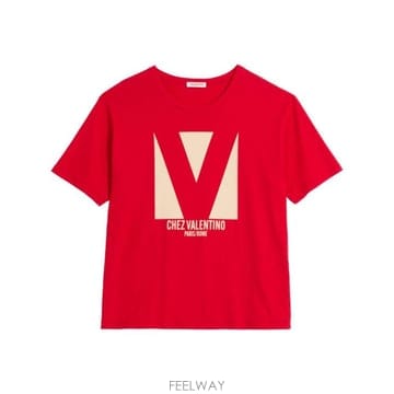 Valentino 25SS �߷�Ƽ�� ����ٴ� ���� Ƽ���� 6V3MG16P AQ9157 Red25SS �߷�Ƽ�� ����ٴ� ���� Ƽ���� 6V3MG16P AQ9157 Red