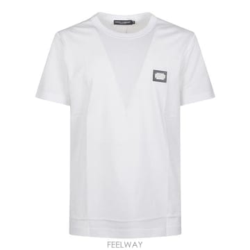 Dolce&Gabbana 26SS ��ü�ذ��ٳ� �ΰ� ��ư Ƽ���� G8PT1T G7F2IW0800 WHITE26SS ��ü�ذ��ٳ� �ΰ� ��ư Ƽ���� G8PT1T G7F2IW0800 W