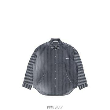 Acne 26FW ��ũ�� ��Ʃ��� ���� ������ ��ư�� BB0670 SHIR000952AF2 NAVY26FW ��ũ�� ��Ʃ��� ���� ������ ��ư�� BB0670 SHIR000