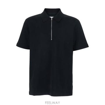 26SS 질샌더 폴로 티셔츠 J61GL0002 J20336001 Black