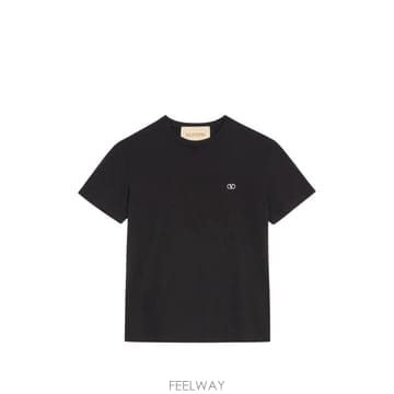 26FW 발렌티노 가라바니 반팔 티셔츠 VMG10VBMM 0NO BLACK