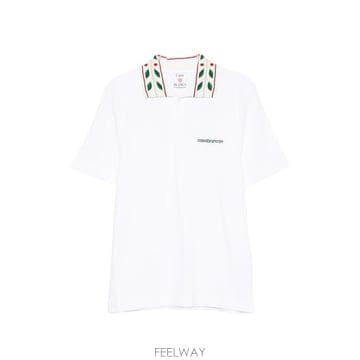 26FW 카사블랑카 반팔 티셔츠 MPF26JTP49901 TEXTUREDPIQUE WHITE