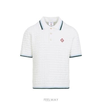26FW 카사블랑카 반팔 티셔츠 MPF26KW99901 COTTONNYLONWHITE