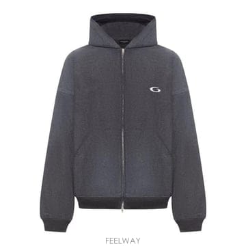 25FW 발렌시아가 트롱프 뢰유 후드 집업 838688 TSWB31140 GREY