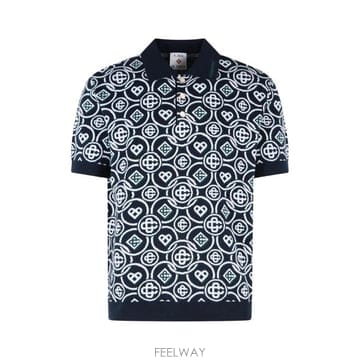 CASABLANCA 26FW ī�����ī ���� Ƽ���� MAW26KW146401 COTTON NAVY26FW ī�����ī ���� Ƽ���� MAW26KW146401 COTTON NAVY