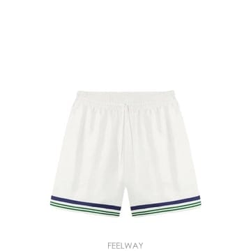 26FW 카사블랑카 숏팬츠 MPF26TR39901 SILKTWILLHOTEL WHITE