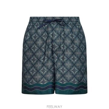 26FW 카사블랑카 숏팬츠 MPF26TR39907 SILKTWILLRADIATING GREEN