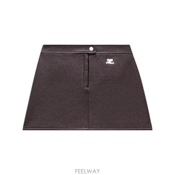 26FW 쿠레쥬 숏 스커트 PERCJU001VY0014 4010 BORDEAUX