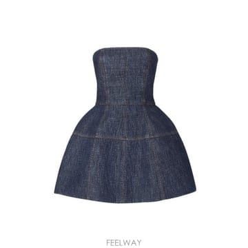 26SS 펜디 미디 원피스 FLD568 AW82F1UKI NAVY
