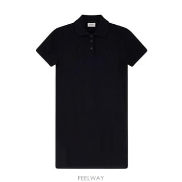 26SS 생로랑 미디 원피스 862599 Y37ZE1000 BLACK