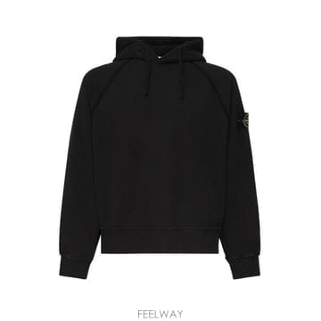 26FW 스톤 아일랜드 브러쉬드 오가닉 코튼 플리스 오버사이즈 집업 후드 스웨트셔츠 브러쉬드 오가닉 코튼 플