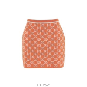 26SS 구찌 숏 스커트 856264 XKE0M6027 Orange