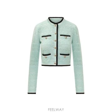 26FW 셀프 포트레이트 가디건 PF26072CG GREEN