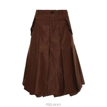26SS 사카이 미디 스커트 2608308 601 BROWN