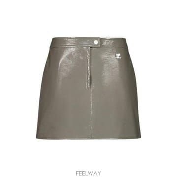 26SS 쿠레쥬 미디 스커트 223CJU001VY0014 1099 GREY