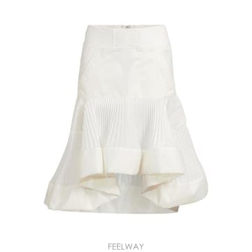 26SS 사카이 미디 스커트 2608307 151 WHITE