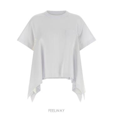 26SS 사카이 반팔 티셔츠 2608349 101 WHITE