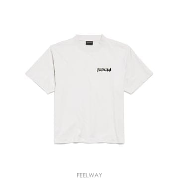 26SS 발렌시아가 마스킹 테이프 티셔츠 850990 TTVL69012 WHITE
