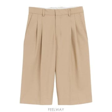 26SS 아미 뉴 울 로우 웨이스트 와이드 버뮤다 쇼츠 FSO827 WV0194A036 BEIGE