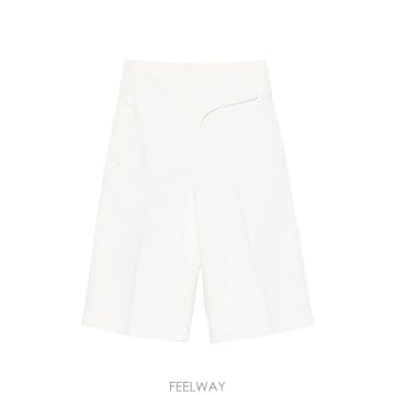 26SS 아미 코튼 랩드 벨티드 버뮤다 쇼츠 FSO840 DE0126136 WHITE