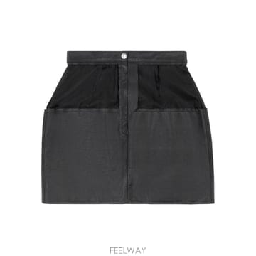 엠엠식스 미디 스커트 블랙