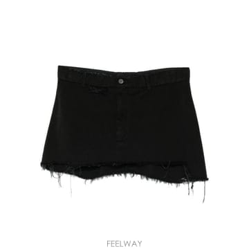 25FW 발렌시아가 미디 스커트 838756 TSU161000 BLACK
