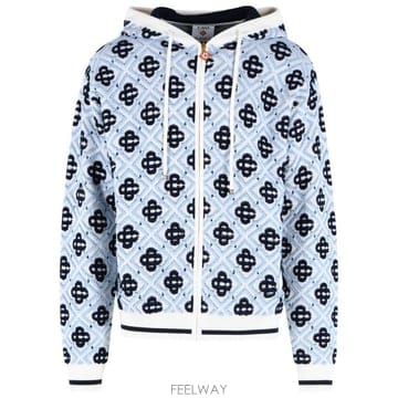 CASABLANCA 26FW ī�����ī �ĵ� Ƽ���� M PF26 KW 1404 01MERINO CC MONOGRAM Blue26FW ī�����ī �ĵ� Ƽ���� M PF26 KW 1404 01MERINO CC