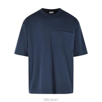 Dries Van Noten 26SS �帮�� �� ��ư ���� Ƽ���� 021110 3603509 Navy26SS �帮�� �� ��ư ���� Ƽ���� 021110 3603509 Navy
