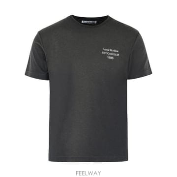 Acne 26FW ��ũ�� ��Ʃ��� �������̵� �ΰ� ���� Ƽ���� �������̵� �ΰ� ���� Ƽ���� CL0497BM0 Blac26FW ��ũ�� ��Ʃ��� �������̵� �ΰ� ���� Ƽ���� ����