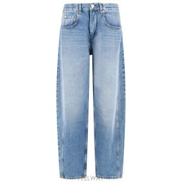 26FW 이자벨마랑 오리안 페이디드 데님 배럴 진 PA0584FA D1H04I30LU Light Blue