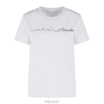 Moncler 26SS ��Ŭ���� ���� �ΰ� ��ư Ƽ���� 093 8C000 17 89B8Y00A White26SS ��Ŭ���� ���� �ΰ� ��ư Ƽ���� 093 8C000 17 89B8Y