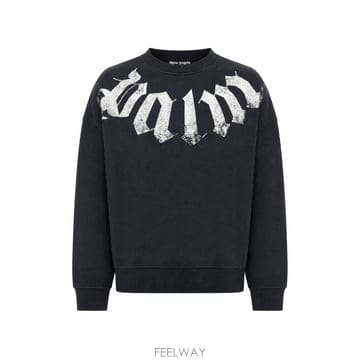 Palm Angels 26FW �ʾ����� �ĵ� Ƽ���� PAMBA004FL001 1003 BLACK OFF WHITE26FW �ʾ����� �ĵ� Ƽ���� PAMBA004FL001 1003 BLACK OFF