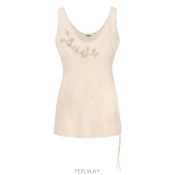 FENDI 25SS ��� �μҸ� Ƽ���� FS9735ASMH F1SAZ Beige25SS ��� �μҸ� Ƽ���� FS9735ASMH F1SAZ Beige