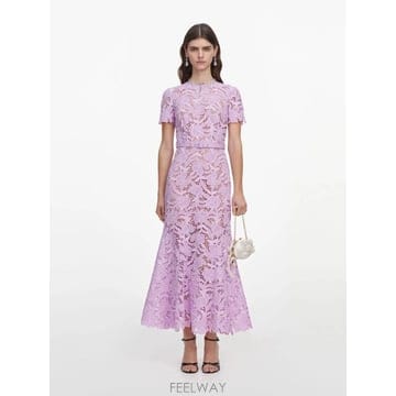 26FW 셀프 포트레이트 롱 원피스 PF26107ML LILAC Lilla