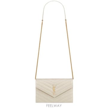 Saint Laurent 26FW ���ζ� �׶� �� �ѵ帣 ���� ī���� �������� ü�� ���� 857605BOW01 9207 Bianco26FW ���ζ� �׶� �� �ѵ帣 ���� ī���� �������� ü��