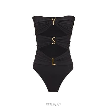 26FW 생로랑 비치웨어 A003I3Y37WV 1000 Nero