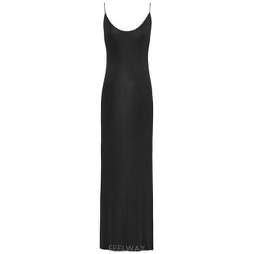 26FW 생로랑 카산드르 체인 백리스 니트 롱 드레스 876792Y38DS 1000 Nero